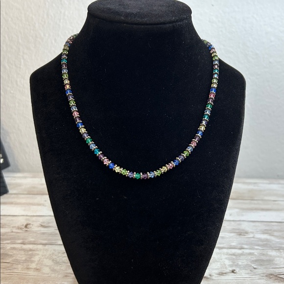 Multicolor crystal Beaded Necklace - Picture 2 of 7